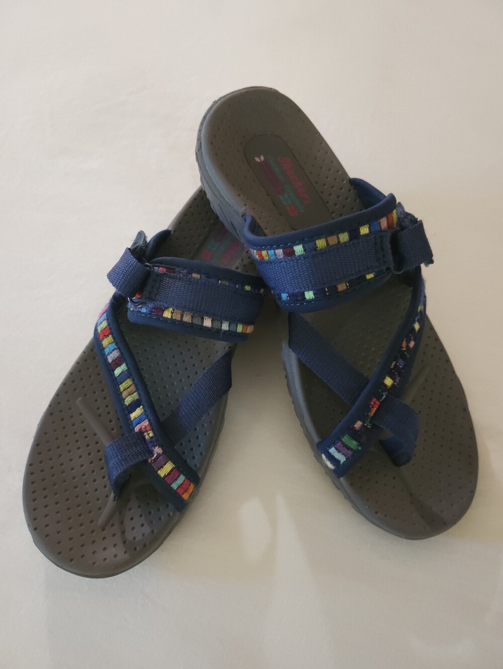 Sketchers Outdoor Lifestyle Reggae Mad Swag Adjustable Navy Sandals Multicolor 9